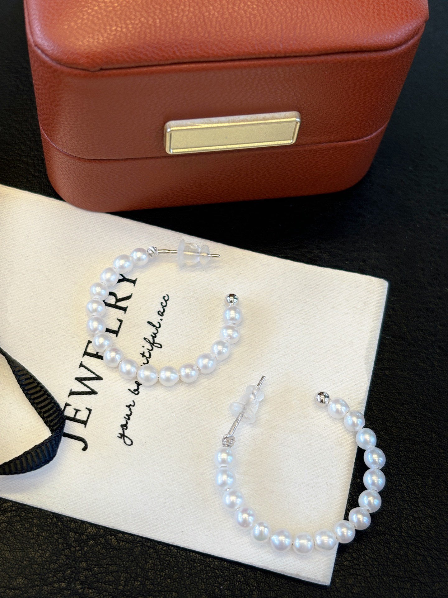 14k gold hoop earrings with delicate freshwater baby pearls