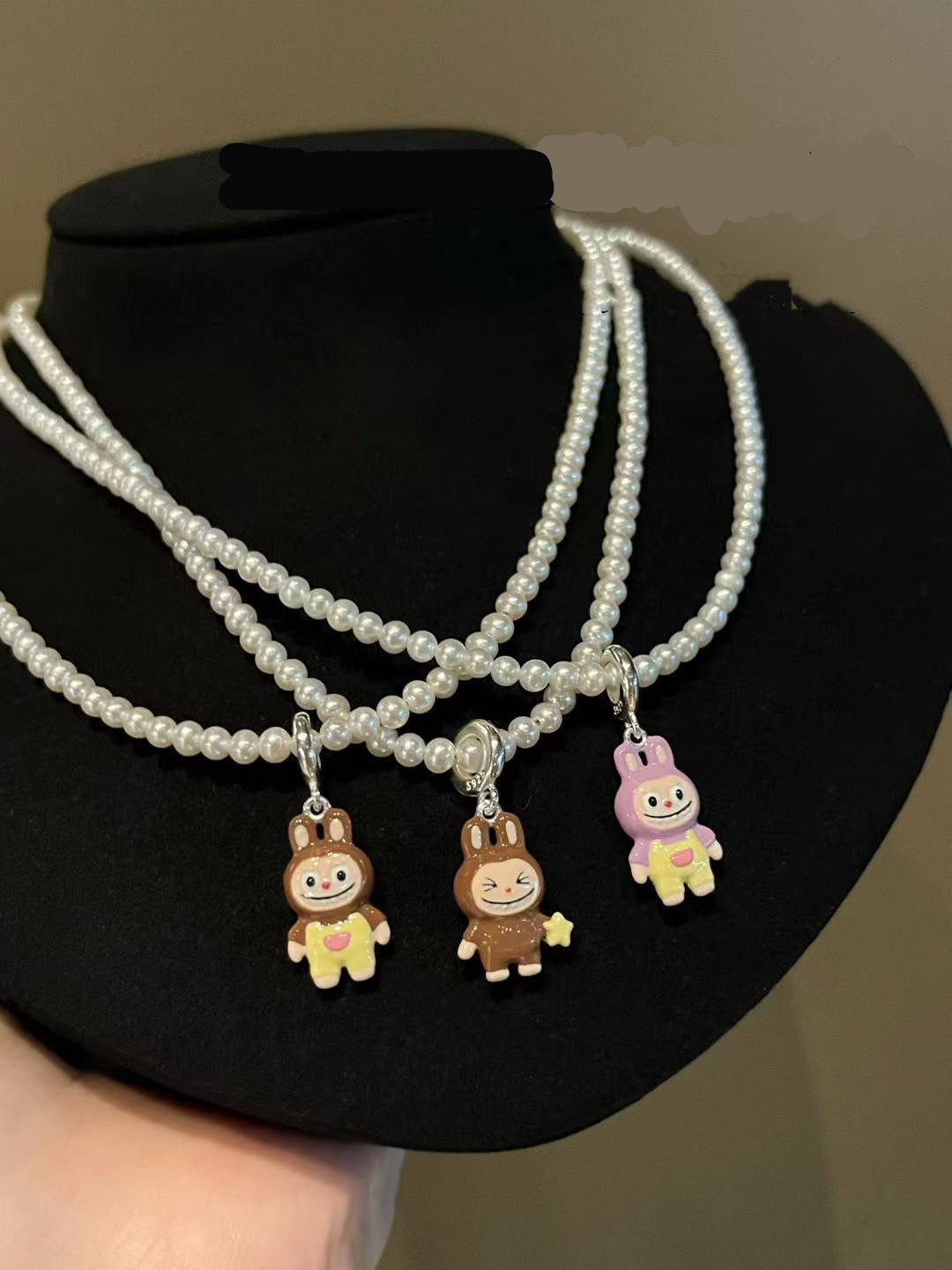 Close-up of pastel dopamine beads and baby pearls