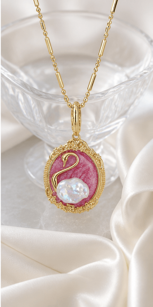 Elysian Pearl Swan Baroque Pearl Pendant in a product-only pearl-grey still life