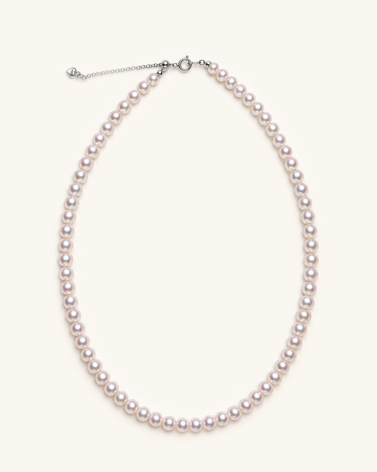 5–5.5mm Freshwater Pearl Strand – Silver Clasp