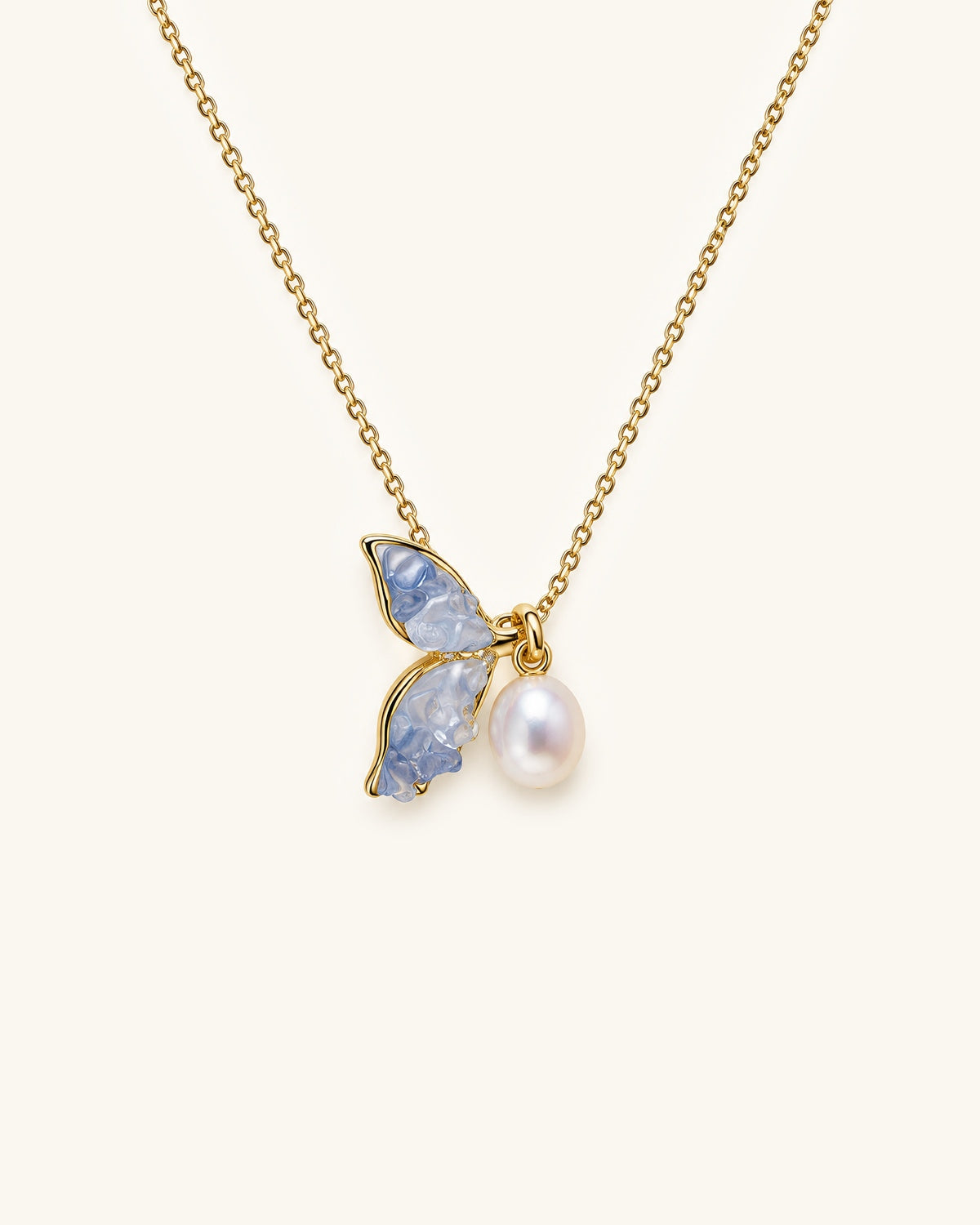 Blue Inlay Freshwater Pearl Jewellery Set
