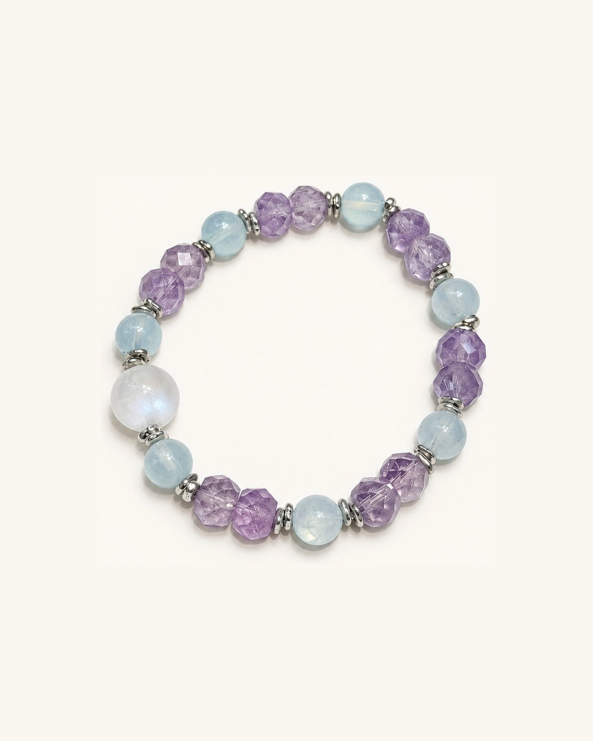 Lavender Sea – Amethyst & Aquamarine Bracelet