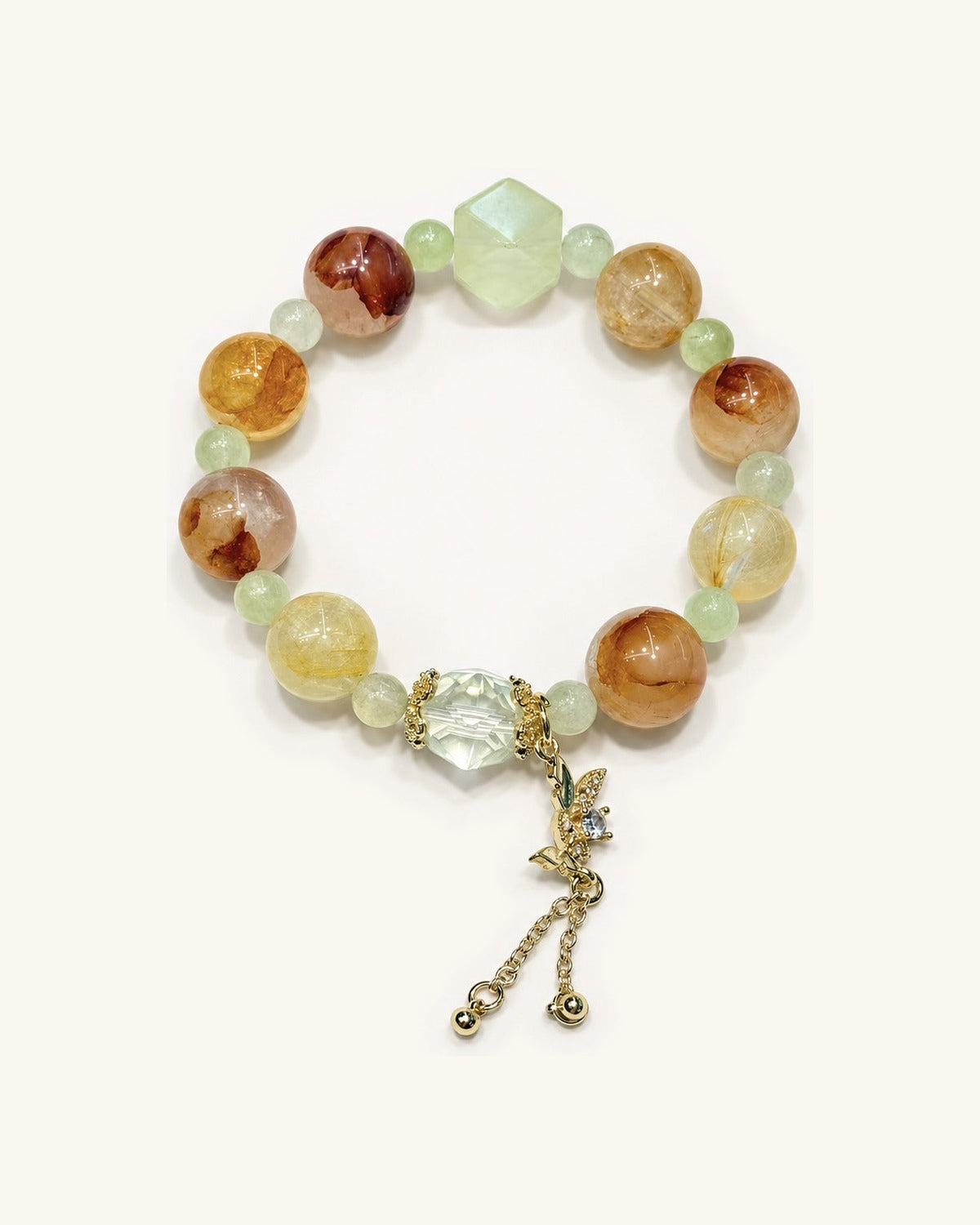 Honey Garden – Quartz & Prehnite Bracelet