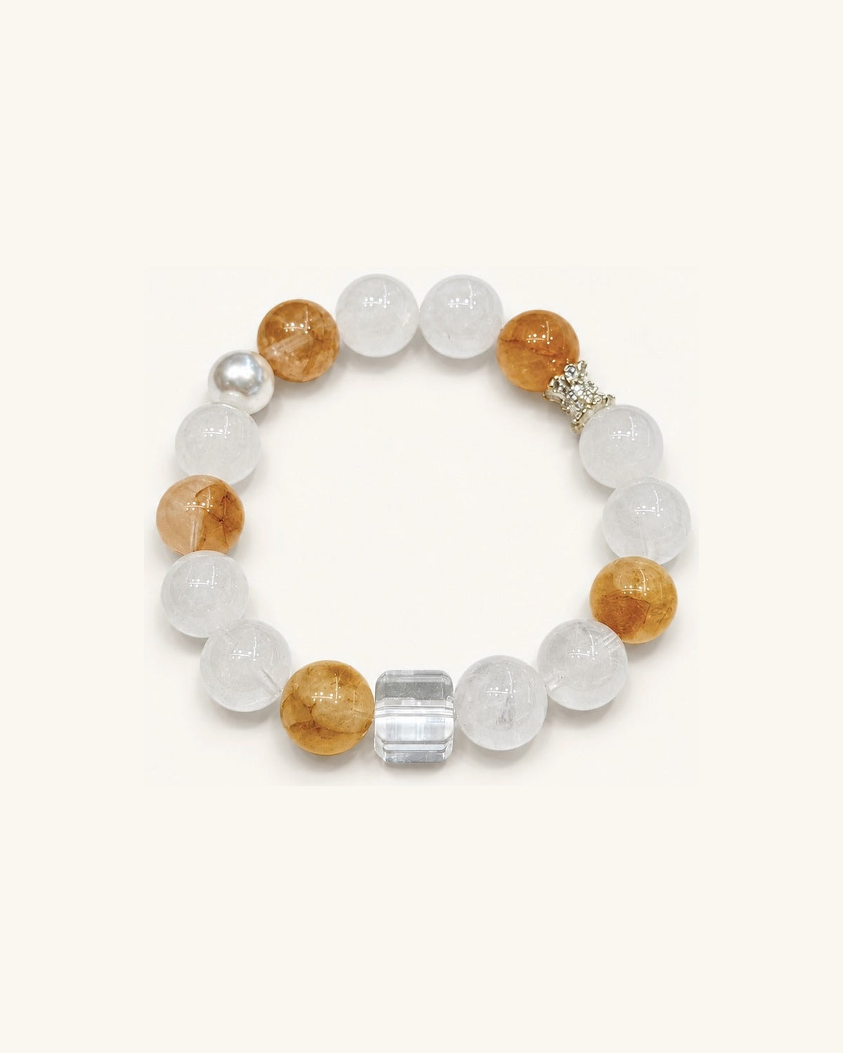 Honey and Snow – Quartz Bracelet