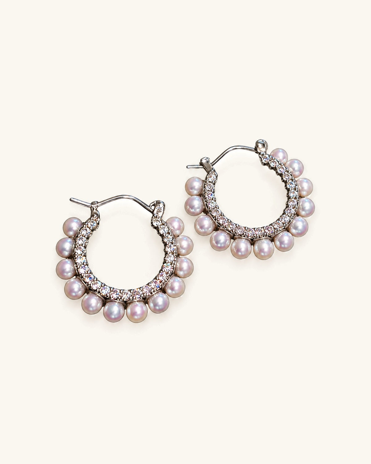 Donut Pearl Hoops