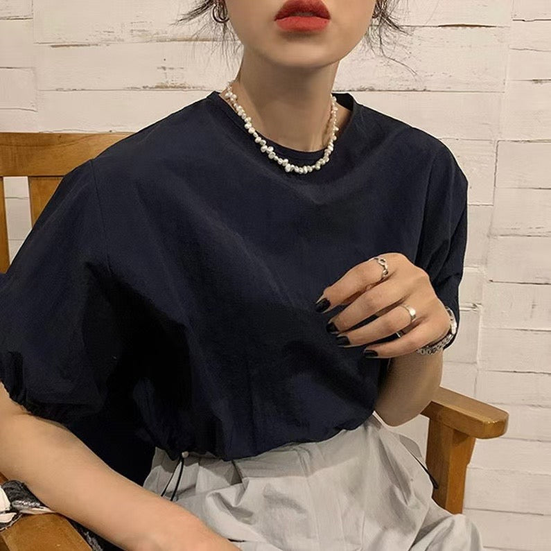 Irregular baroque freshwater pearl necklace with 925 silver clasp and INS-inspired modern styling