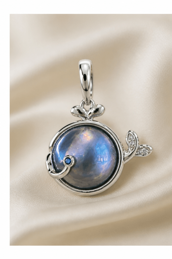 Elysian Pearl Whale Mabe Pearl Pendant in a product-only ivory studio setting