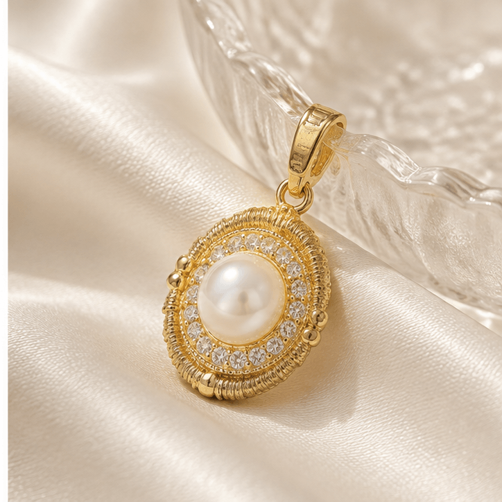 Golden Ingot – Pearl Clasp Pendant — still-life view