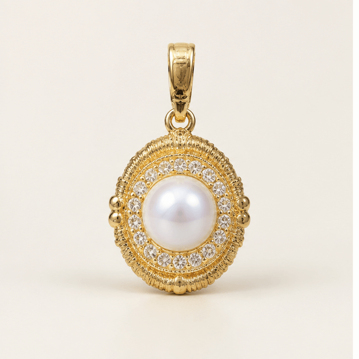 Golden Ingot – Pearl Clasp Pendant — studio view
