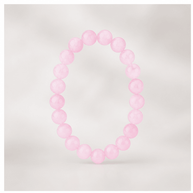 Luna Veil Tender Light Rose Quartz Bracelet studio product view
