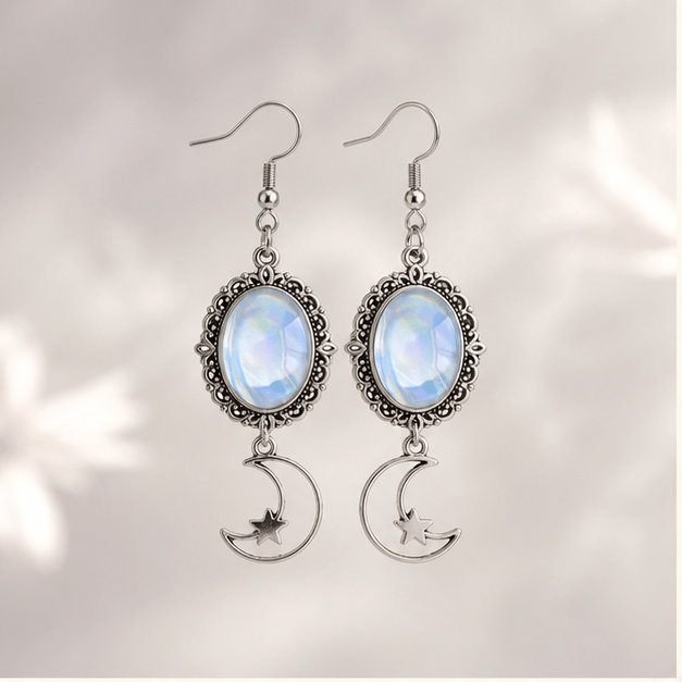Luna Veil Blush Renewal Rose Quartz Earrings studio product view