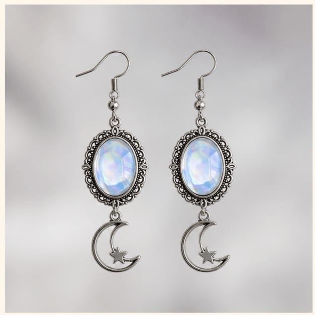 Luna Veil Warm Boundary Rose Quartz Earrings studio product view