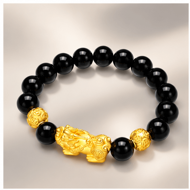 Luna Veil Steady Shield Obsidian Bracelet studio product view