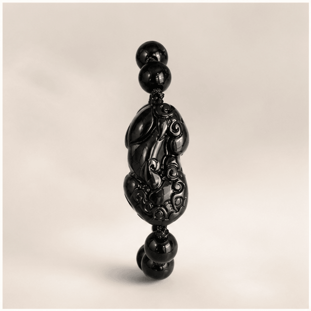 Luna Veil Dark Ground Obsidian Bracelet studio product view