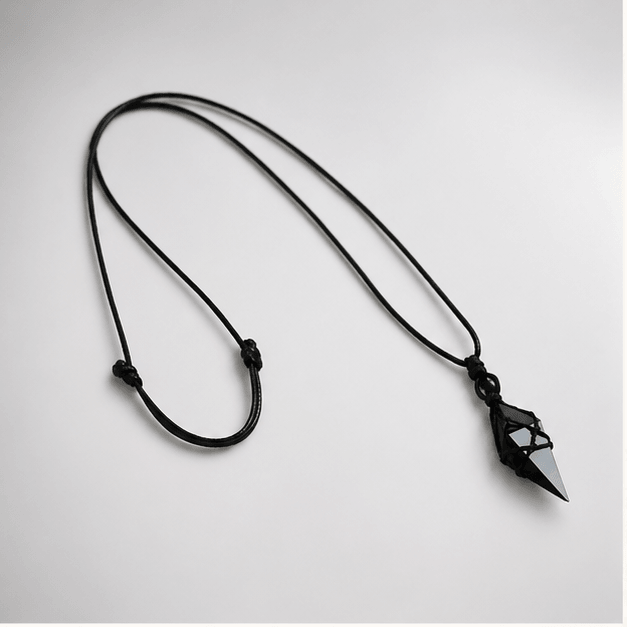 Luna Veil Firm Centre Obsidian Pendant studio product view