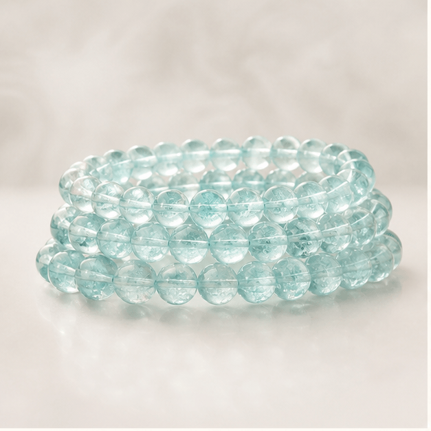 Luna Veil Study Light Fluorite Bracelet studio product view
