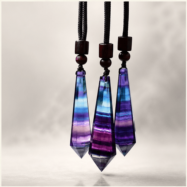 Luna Veil Fresh Perspective Fluorite Pendant studio product view