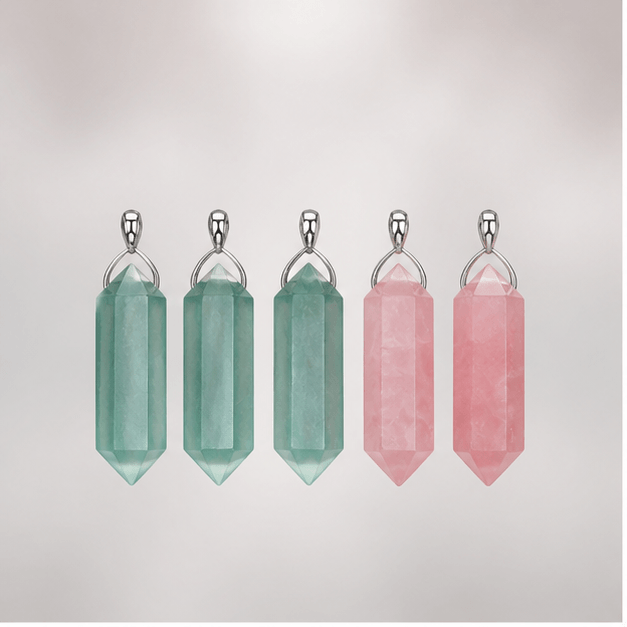 Luna Veil Prism Pause Fluorite Pendant studio product view