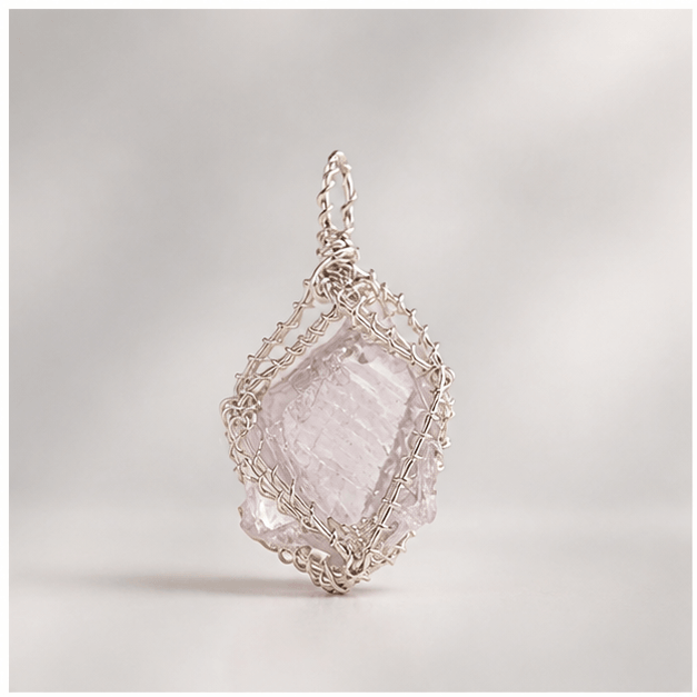Luna Veil Thought Reset Fluorite Necklace studio product view