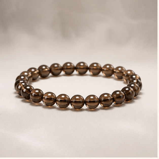 Luna Veil Quiet Earth Smoky Quartz Bracelet studio product view
