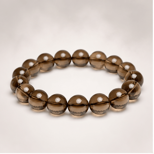 Luna Veil Deep Exhale Smoky Quartz Bracelet studio product view