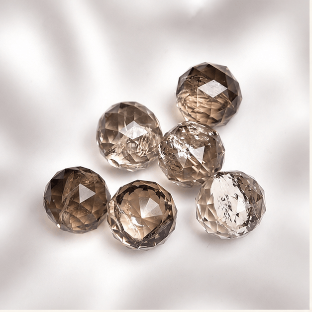 Luna Veil Still Centre Smoky Quartz Pendant studio product view