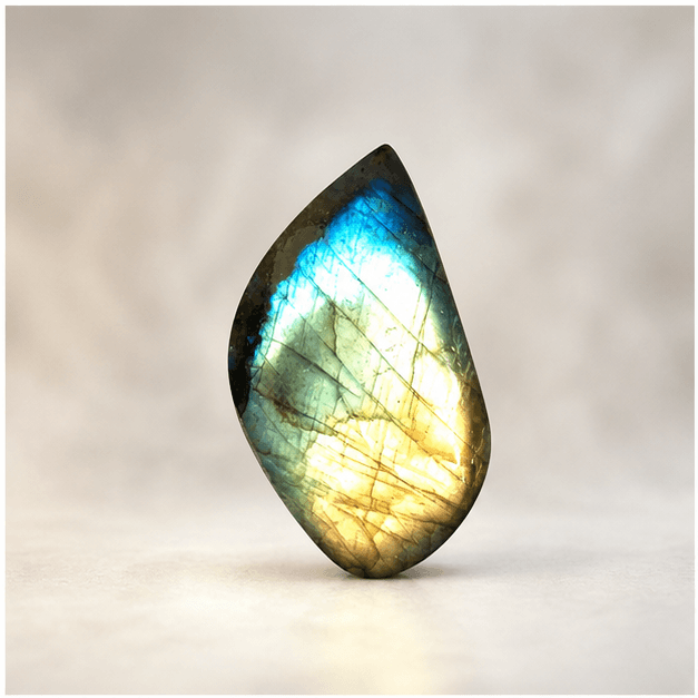 Luna Veil Threshold Glow Labradorite Pendant studio product view