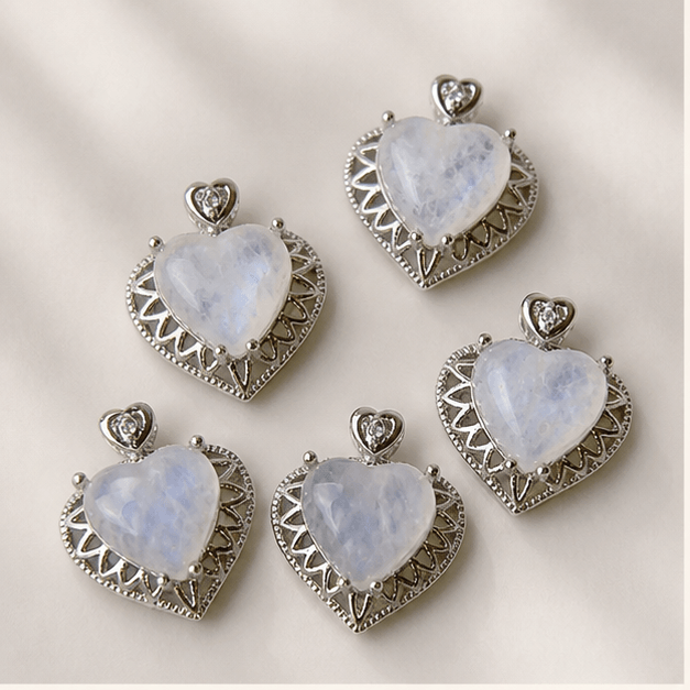 Luna Veil Night Wisdom Moonstone Pendant studio product view