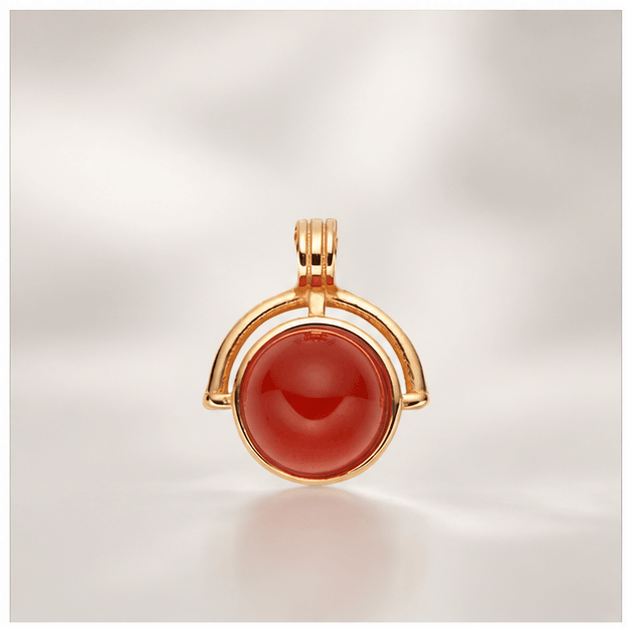 Luna Veil Pearl Moon Moonstone Pendant studio product view