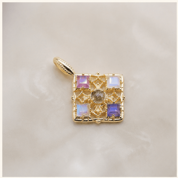 Luna Veil Inner Rhythm Moonstone Pendant studio product view