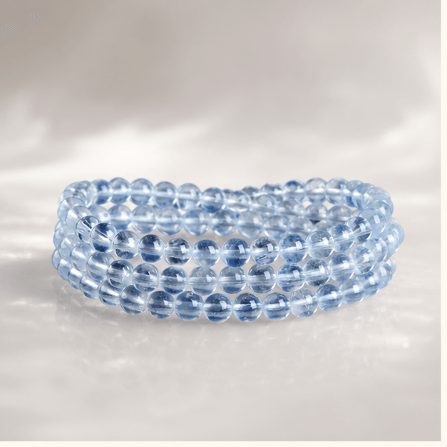Luna Veil Clear Current Aquamarine Bracelet studio product view