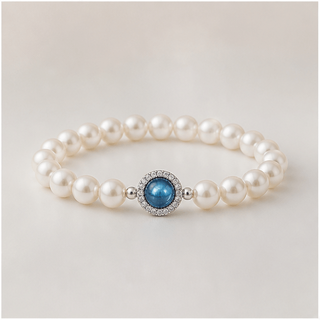 Luna Veil Sea Quiet Aquamarine Bracelet studio product view