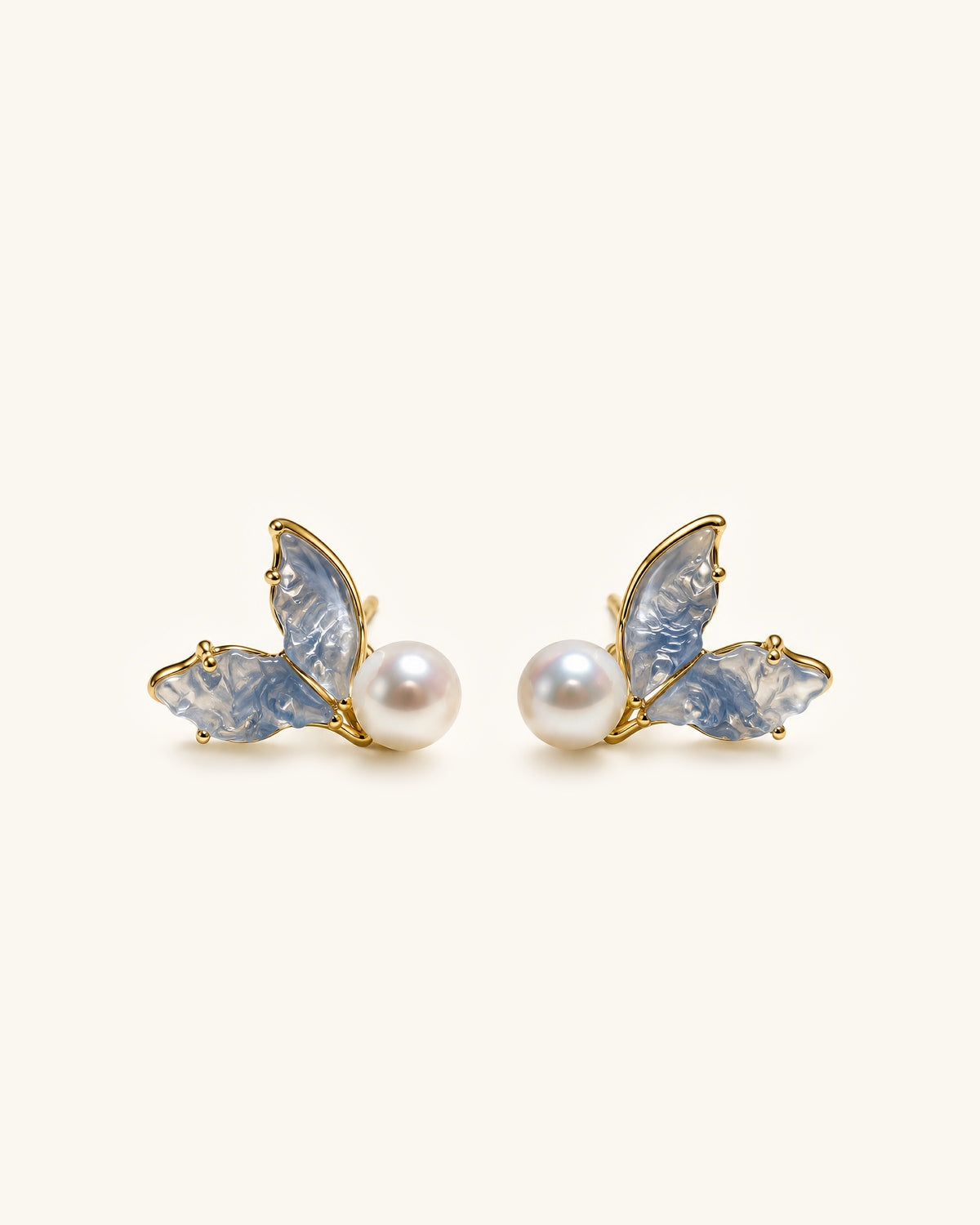 Blue Inlay Freshwater Pearl Jewellery Set