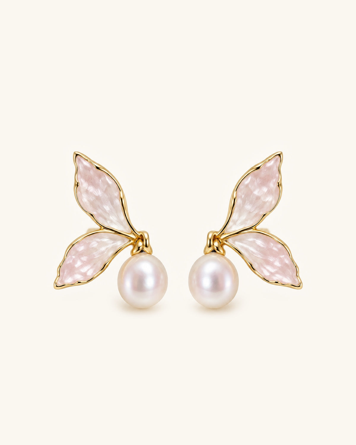 Pink Inlay Freshwater Pearl Jewellery Set