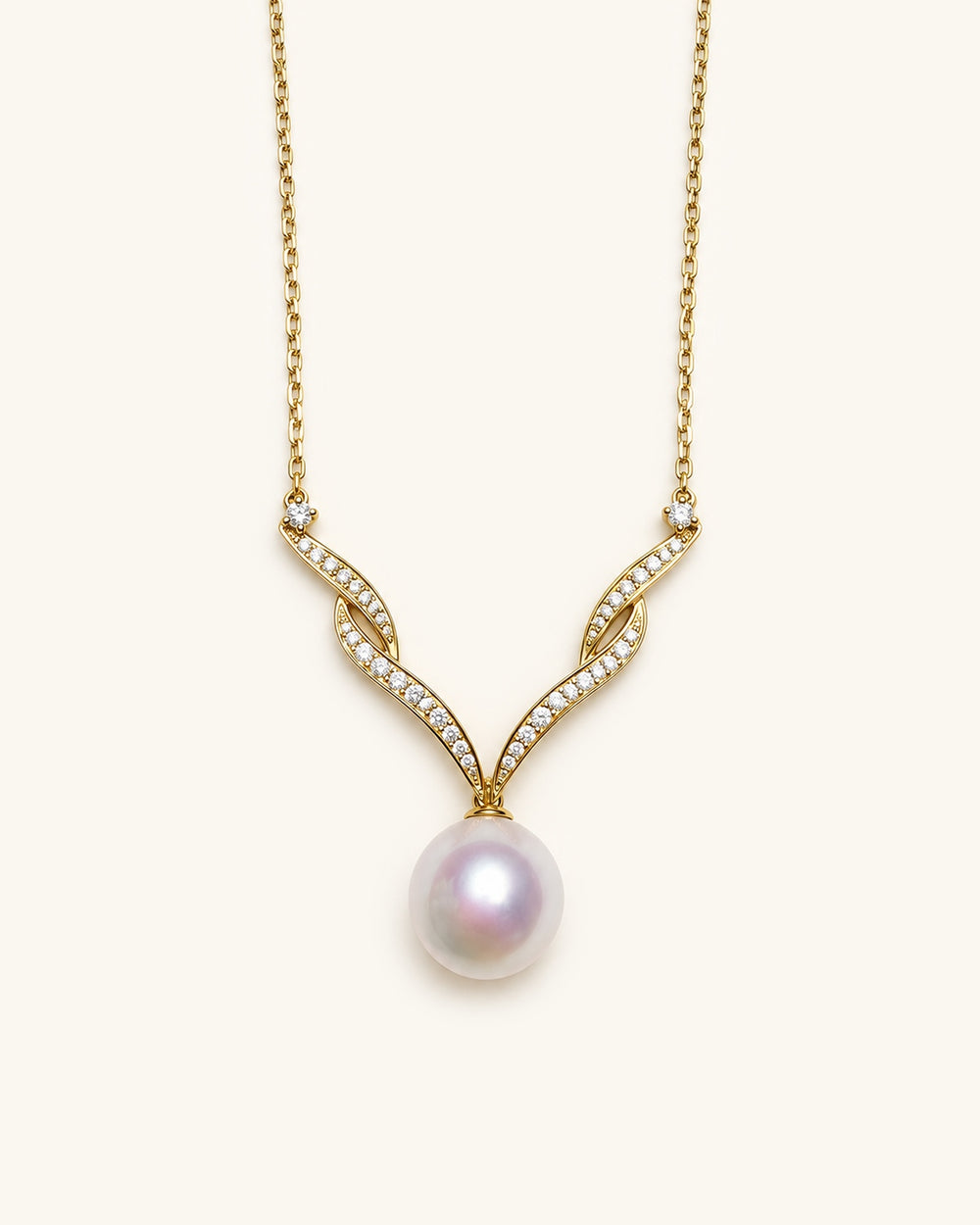 V-Bar Edison Pearl Necklace