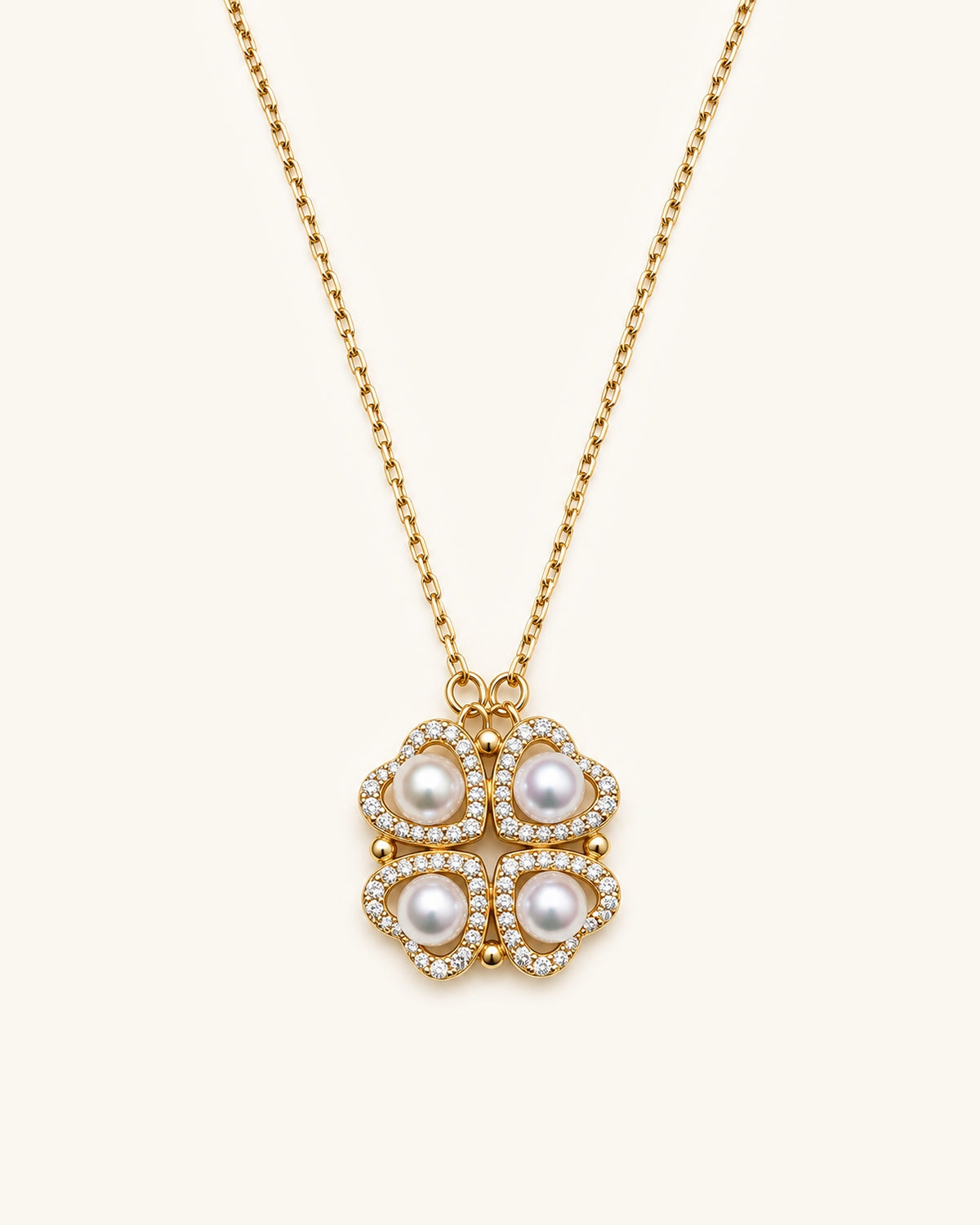 Convertible Clover Freshwater Pearl Necklace