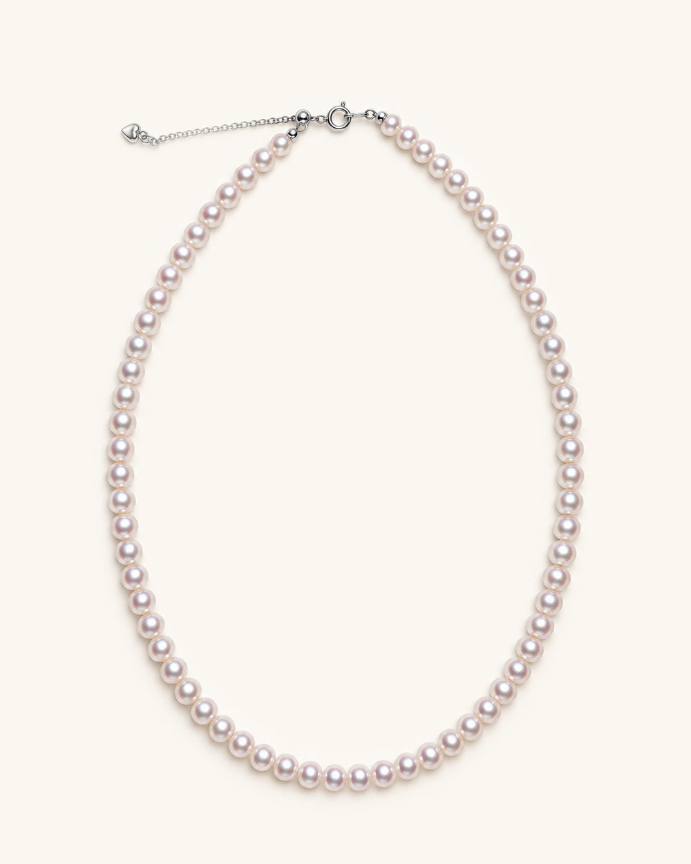 5–5.5mm Freshwater Pearl Strand – Silver Clasp