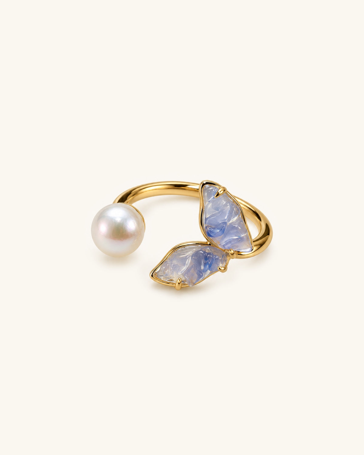 Blue Inlay Freshwater Pearl Jewellery Set