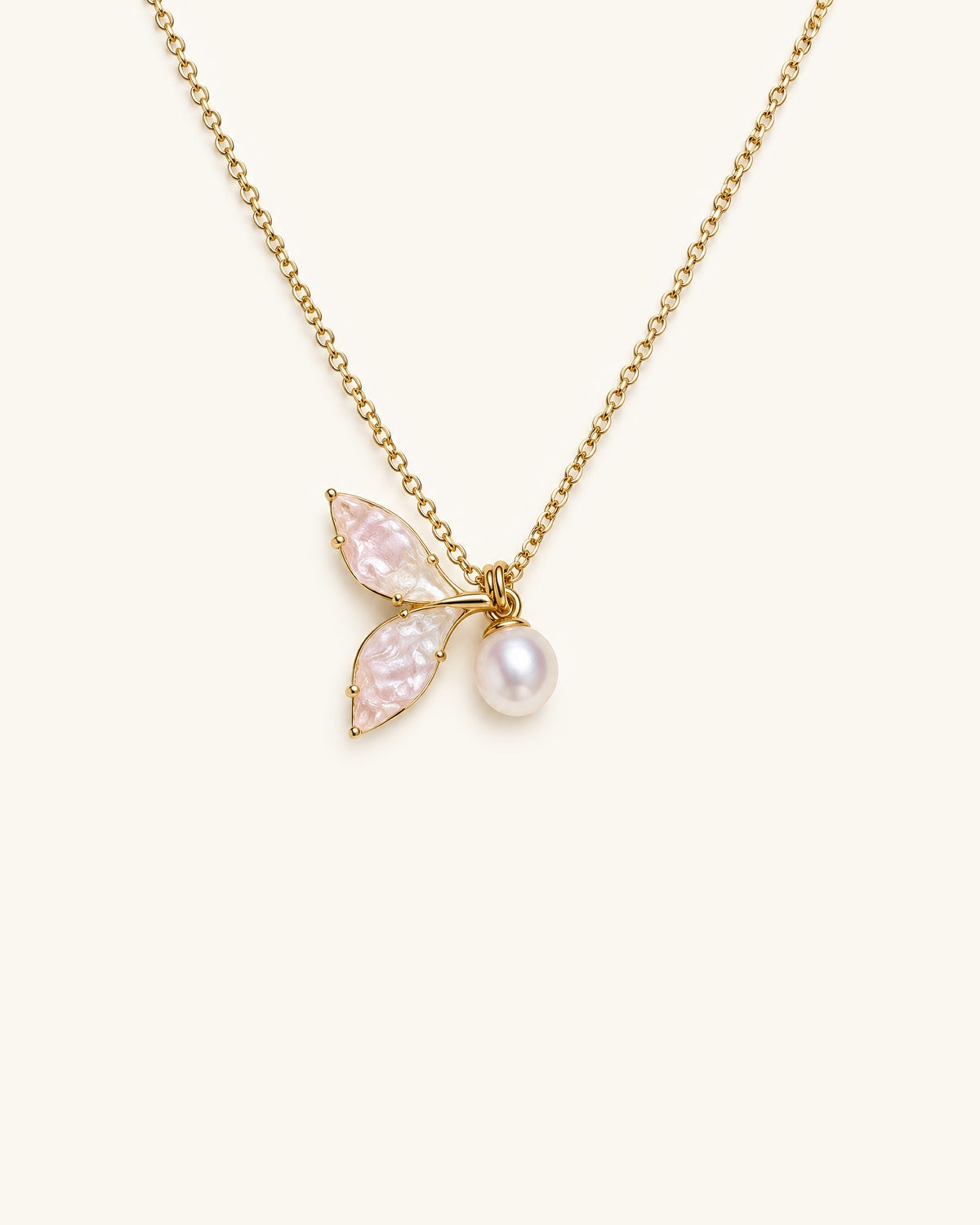 Pink Inlay Freshwater Pearl Jewellery Set