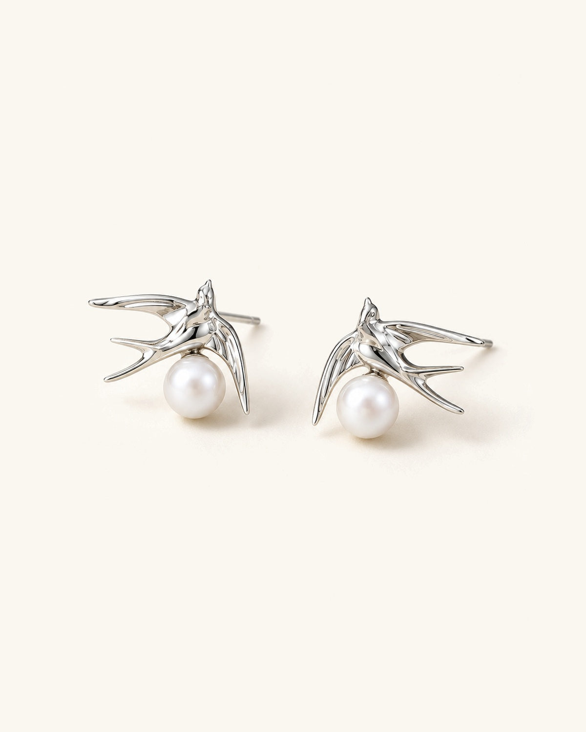 Soar Swallow Pearl Earrings