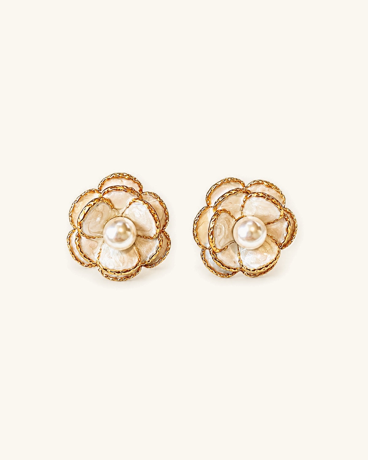 Camellia Pearl Earrings