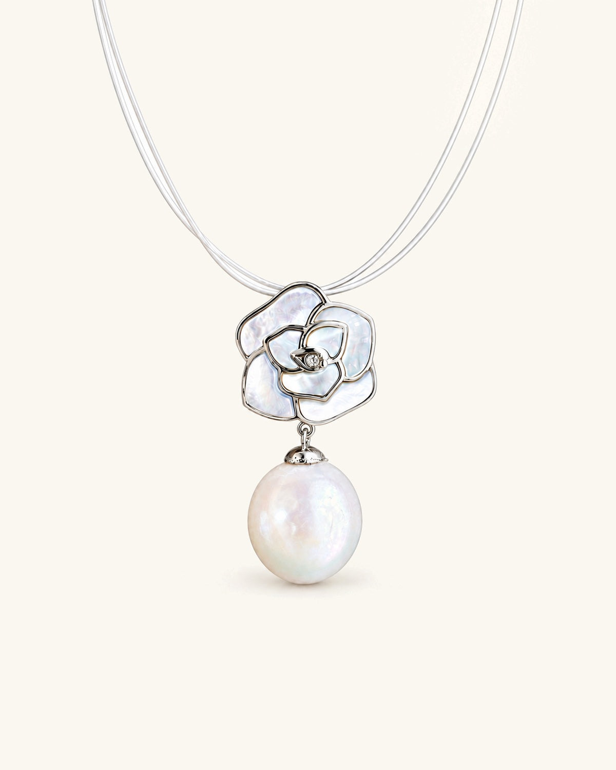 Camellia Mother-of-Pearl Choker