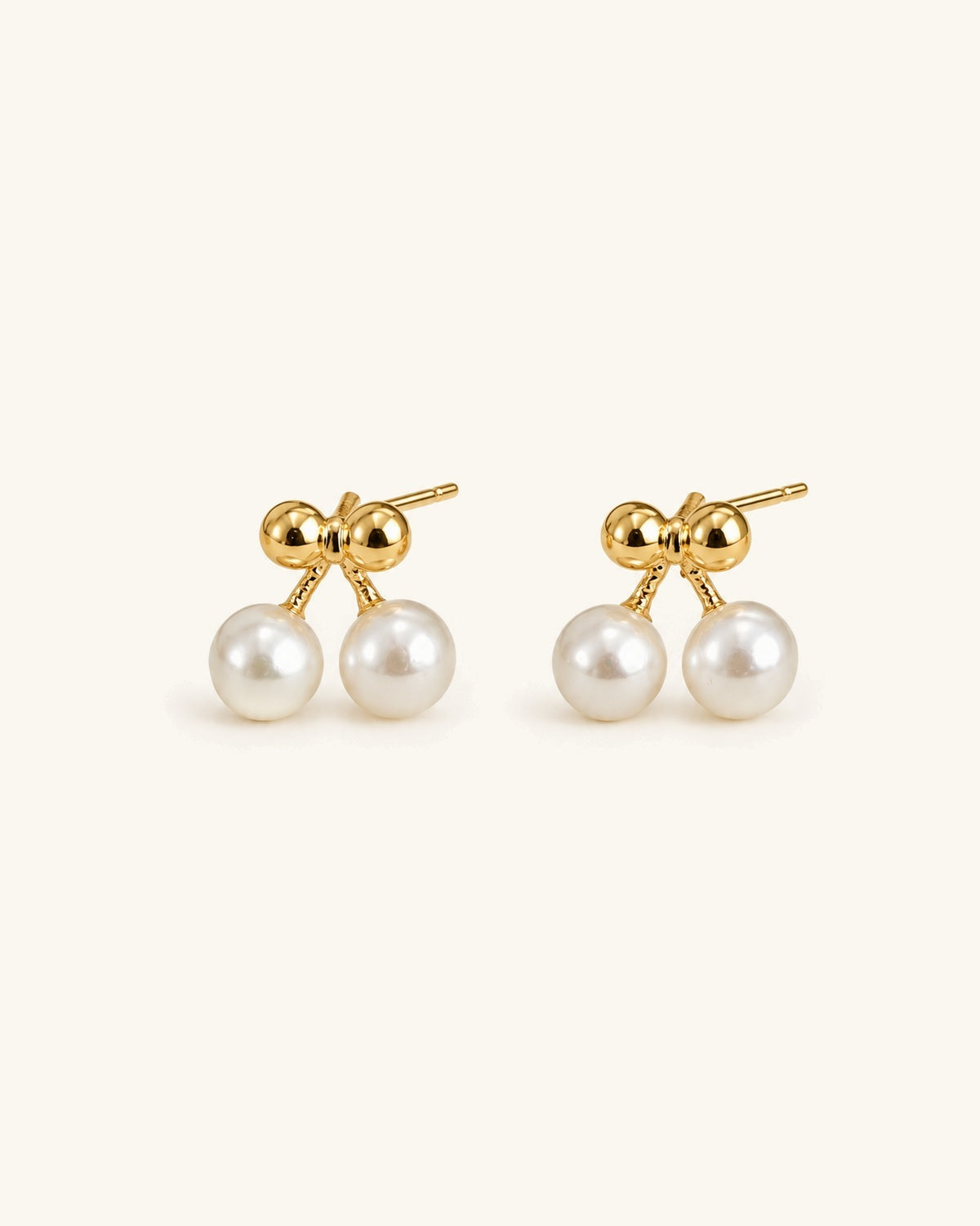 Mini Cherry Pearl Studs