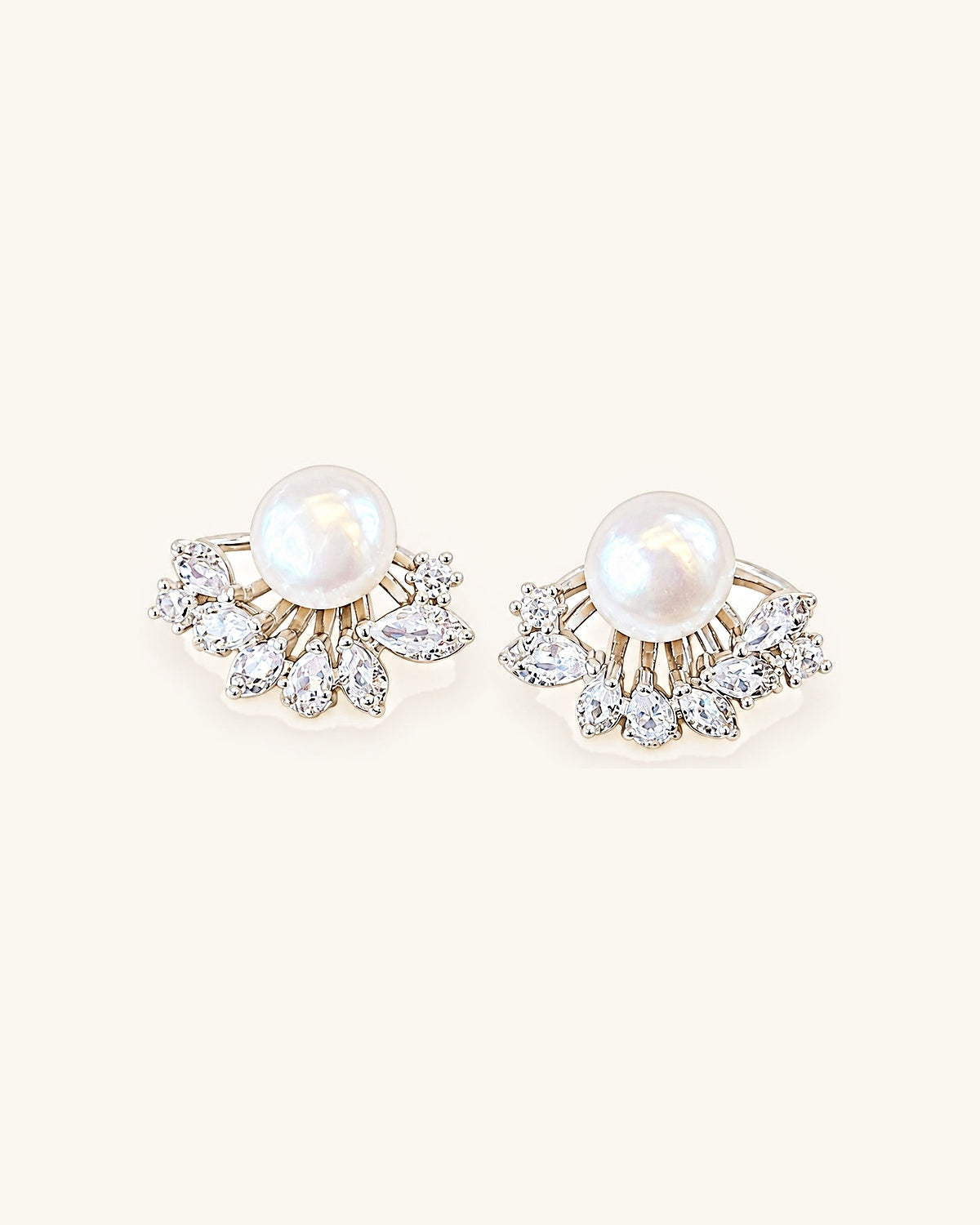 Lustre Bloom – Radiant Pearl Studs — additional view